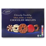 Milk, Dark & White Chocolate Biscuits 450g Belmont